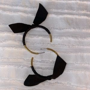 JCrew Black Bow earrings